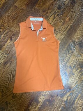 HI-Sport Women's Orange Sleeveless Golf Polo Tank